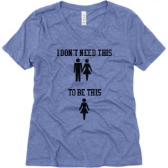 Ladies Relaxed Fit Super Soft Triblend V-Neck Tee