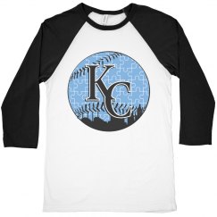 Raglan Autism BLUE KC Baseball