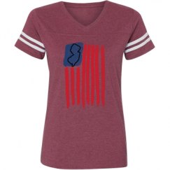 Ladies Relaxed Fit Vintage Sports Tee