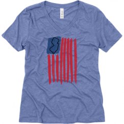 Ladies Relaxed Fit Super Soft Triblend V-Neck Tee