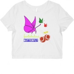 Ladies Slim Fit Crop Top Tee