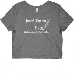 Ladies Slim Fit Crop Top Tee