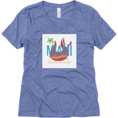 Ladies Relaxed Fit Super Soft Triblend V-Neck Tee