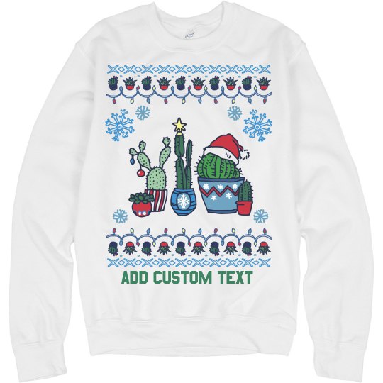 cactus christmas sweater