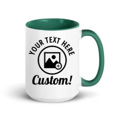 15oz Ceramic Mug with Color Inside