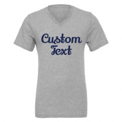 Unisex CVC Jersey V-Neck T-Shirt