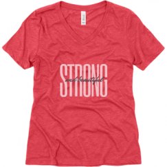 Ladies Relaxed Fit Super Soft Triblend V-Neck Tee