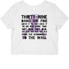 Ladies Slim Fit Crop Top Tee