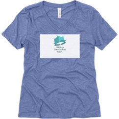 Ladies Relaxed Fit Super Soft Triblend V-Neck Tee