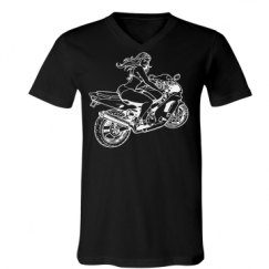 Unisex V-Neck Jersey Tee