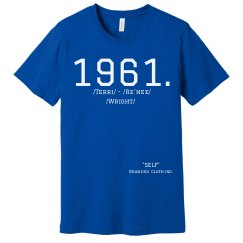 1961. Self Branded Blue Tee