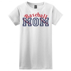 Baseball Seams Mom Tee