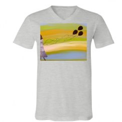 Unisex V-Neck Jersey Tee