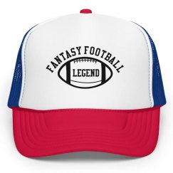Fantasy Football Legend Blue and White Trucker Hat