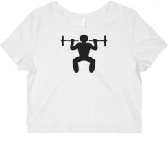 Ladies Slim Fit Crop Top Tee