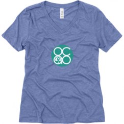 Ladies Relaxed Fit Super Soft Triblend V-Neck Tee