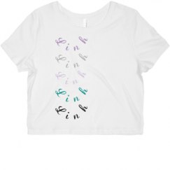 Ladies Slim Fit Crop Top Tee