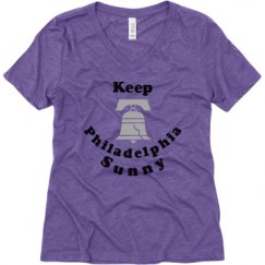 Ladies Relaxed Fit Super Soft Triblend V-Neck Tee