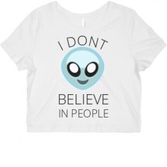 Ladies Slim Fit Crop Top Tee