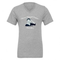 Unisex CVC Jersey V-Neck T-Shirt