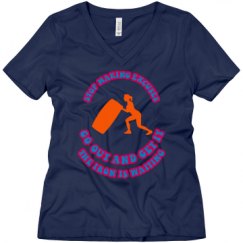 Ladies Relaxed Fit V-Neck Tee