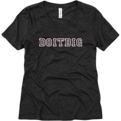 Ladies Relaxed Fit Super Soft Triblend V-Neck Tee