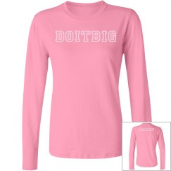 Pink flat LS T-shirt/w