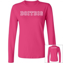 Dark pink flat LS T-shirt/w