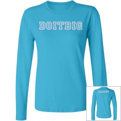 Aquatic blue flat LS T-shirt/w