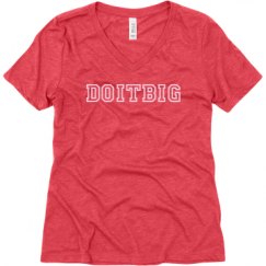 Ladies Relaxed Fit Super Soft Triblend V-Neck Tee