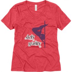 Ladies Relaxed Fit Super Soft Triblend V-Neck Tee