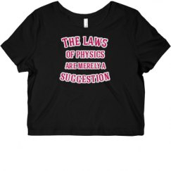 Ladies Slim Fit Crop Top Tee