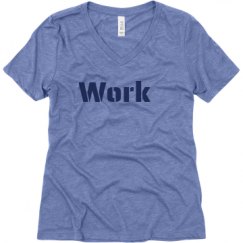 Ladies Relaxed Fit Super Soft Triblend V-Neck Tee