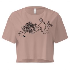 Lion Head Drawing Lucy LaRue Crop Top