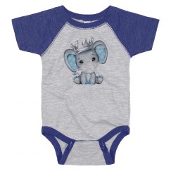 watercolor baby boy elephant with mask
