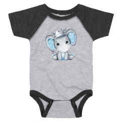watercolor baby boy elephant with mask