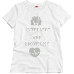 Intellect over emotions wht/silver