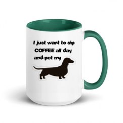 15oz Ceramic Mug with Color Inside