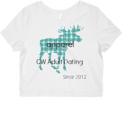 Ladies Slim Fit Crop Top Tee