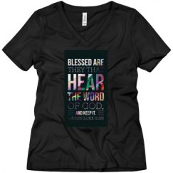Ladies Relaxed Fit V-Neck Tee