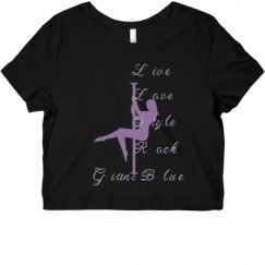 Ladies Slim Fit Crop Top Tee