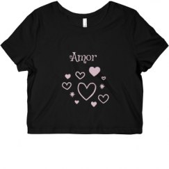 Ladies Slim Fit Crop Top Tee