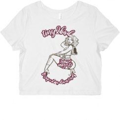 Ladies Slim Fit Crop Top Tee