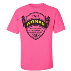 Unisex Ultra Cotton Safety Neon Crewneck Tee