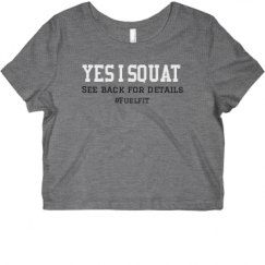 Ladies Slim Fit Crop Top Tee