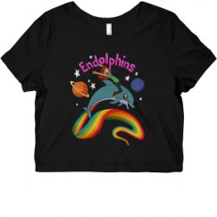 Ladies Slim Fit Crop Top Tee