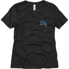 Ladies Relaxed Fit Super Soft Triblend V-Neck Tee