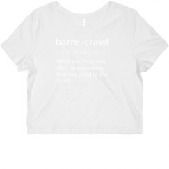 Ladies Slim Fit Crop Top Tee