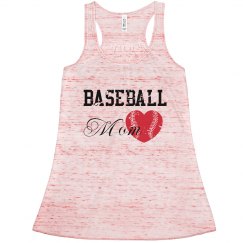 Baseball Mom  Red heart