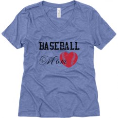 Ladies Relaxed Fit Super Soft Triblend V-Neck Tee